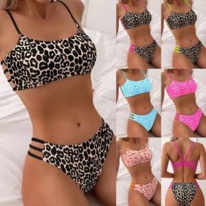 2025 New Europee and American Sexy Cross - Biên giới bản in hai - Vùng áo tắm bikini cho phụnữ QT25002 Giá:$79,99