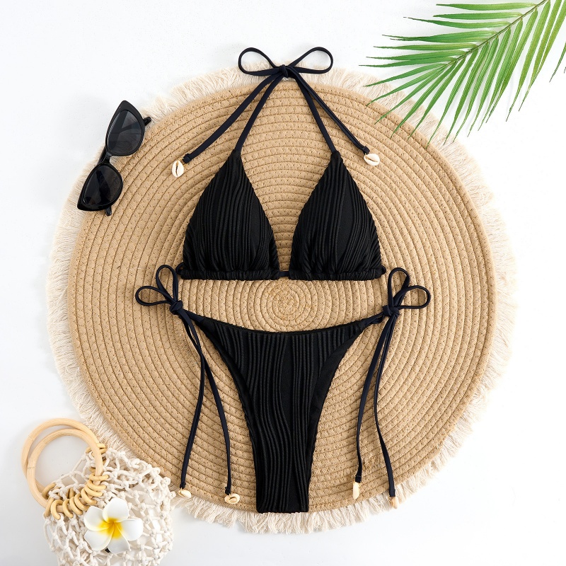 2025 Solidngoại thương châu Âu và Mỹ-Màu sắc hai-bộ bikini sexy cho phụnữ, ba-Vùng áo tắm cho các cô gáinóng 8940 Giá:$79,99